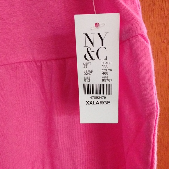 NY&C V-Neck Tiered Tee Sleeveless Tunic NWT Size XXL - Picture 3 of 5